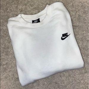 White Nike Club Fleece